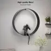 Modern 3D Artistic Figure Metal and Resin Wall Decor in Black