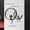 500mm Modern 3D Wall Decor Artistic Figure Metal & Resin Wall Art in Black