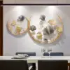 Picture of Modern 3D Hollow-out Ginkgo Leaves Wall Decor Home Metal Round Wall Art in Gold & Gray