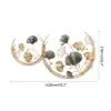 Picture of Modern 3D Hollow-out Ginkgo Leaves Wall Decor Home Metal Round Wall Art in Gold & Gray