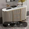 Modern 130 cm Sintered Stone Sideboard with 2 Doors & 3 Drawers