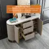 Modern 130 cm Sintered Stone Sideboard with 2 Doors & 3 Drawers