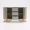 Modern 130 cm Sintered Stone Sideboard with 2 Doors & 3 Drawers