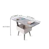 Modern 55 - 110 cm Gray Lift-Top Extendable Coffee Table with Storage