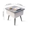 Modern 55 - 110 cm Gray Lift-Top Extendable Coffee Table with Storage