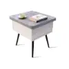 Modern 55 - 110 cm Gray Lift-Top Extendable Coffee Table with Storage