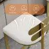 Modern Bar Stool Upholstered PU Leather Metal with Back Counter Stool