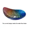 Tempered Glass Multicolour Teardrop-Shaped Bathroom Countertop Basin Wash Basin