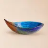 Tempered Glass Multicolour Teardrop-Shaped Bathroom Countertop Basin Wash Basin