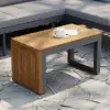 Slatera Outdoor Acacia & Aluminium Modular Sofa Set in Dark Grey