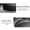 Picture of 390mm Countertop Transparent Diamond Shaped Crystal Glass Bathroom Wash Basin in Black
