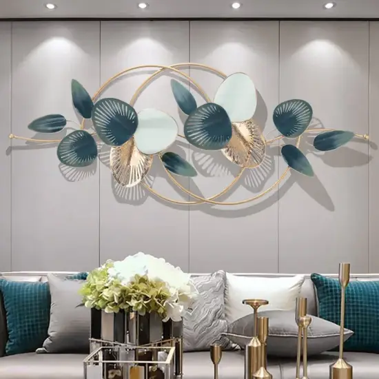 Picture of Modern Minimalist 3D Hollow-out Metal Leaves Wall Decor Classic Fashion Wall Decoration