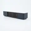 Modern 2007 mm TV Stand with Sintered Stone Top, Glass Doors & 4 Drawers