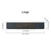 Modern 2210 mm TV Stand with Sintered Stone Top, Glass Doors & 4 Drawers