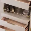 Dolawn 140 cm Light Khaki Wood Sideboard with Tray Wine Rack