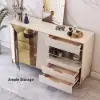 Dolawn 140 cm Light Khaki Wood Sideboard with Tray Wine Rack