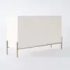 Dolawn 140 cm Light Khaki Wood Sideboard with Tray Wine Rack