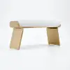 Upart Beige Modern Stainless Steel Bench Leath-Aire Upholstered Bedroom Long Bench – 100cm
