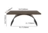 Industrial 180 cm Rectangular Walnut Wood Desk with Metal Base