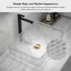 Modern Glass Rectangle Transparent Bathroom Countertop Basin Clear Wash Basin with Drain