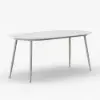 7 Pieces 1800mm Outdoor Sintered Stone Top Dining Table Set with Rope Woven Armchairs