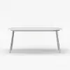 7 Pieces 1800mm Outdoor Sintered Stone Top Dining Table Set with Rope Woven Armchairs