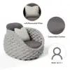 Cocaro Outdoor Aluminium & Rope Weave Lounge Chair in Grey