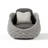 Cocaro Outdoor Aluminium & Rope Weave Lounge Chair in Grey
