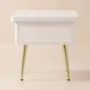 Modern 55 - 110 cm White Lift-Top Extendable Coffee Table with Storage