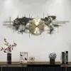 960mm Modern Metal Large Map Wall Clock Decor Creative Silent Clocks Art for Living Room