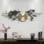 960mm Modern Metal Large Map Wall Clock Decor Creative Silent Clocks Art for Living Room