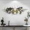 960mm Modern Metal Large Map Wall Clock Decor Creative Silent Clocks Art for Living Room