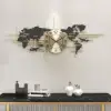 960mm Modern Metal Large Map Wall Clock Decor Creative Silent Clocks Art for Living Room