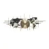 960mm Modern Metal Large Map Wall Clock Decor Creative Silent Clocks Art for Living Room