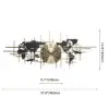 960mm Modern Metal Large Map Wall Clock Decor Creative Silent Clocks Art for Living Room