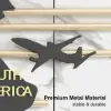 960mm Modern Metal Large Map Wall Clock Decor Creative Silent Clocks Art for Living Room