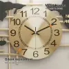 960mm Modern Metal Large Map Wall Clock Decor Creative Silent Clocks Art for Living Room