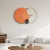 Modern Big Metal Geometric Circles Wall Decor Unique Home Living Room Hanging Wall Art