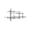 Picture of 1000mmW Minimalist Black Metal Wall Decor with Vertical Lines for Living Room,Office