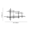 Picture of 1000mmW Minimalist Black Metal Wall Decor with Vertical Lines for Living Room,Office