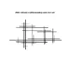 Picture of 1000mmW Minimalist Black Metal Wall Decor with Vertical Lines for Living Room,Office