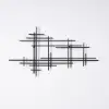Picture of 1000mmW Minimalist Black Metal Wall Decor with Vertical Lines for Living Room,Office