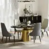 63" Affordable Luxury Modern Oval Sintered Stone Dining Table Seats 4 People