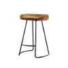 Industrial Long Bar Height Table Set for 4 Wooden 5 Piece Breakfast Table and Bar Stools