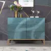 Picture of 1200 mm Blue-Green Dresser Artistic 6-Drawer Bedroom Cabinet in Gold