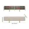 Grovyn 2200mm Sintered Stone Top Fluted TV Stand with Storage