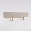 Grovyn 2200mm Sintered Stone Top Fluted TV Stand with Storage