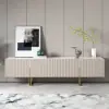 Grovyn 2000mm Sintered Stone Top Fluted TV Stand with Storage
