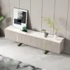 Grovyn 2000mm Sintered Stone Top Fluted TV Stand with Storage