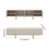 Grovyn 2000mm Sintered Stone Top Fluted TV Stand with Storage